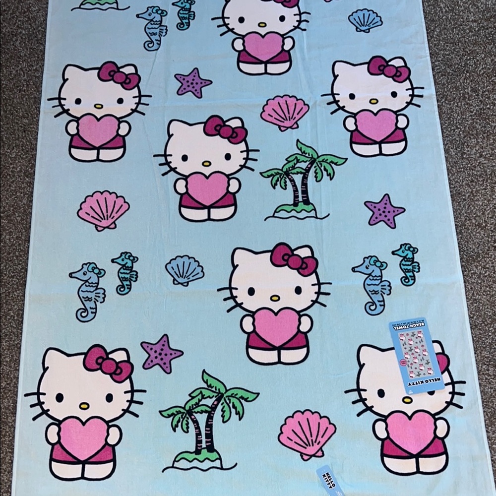HELLO KITTY BEACH TOWEL 🐚🏖️